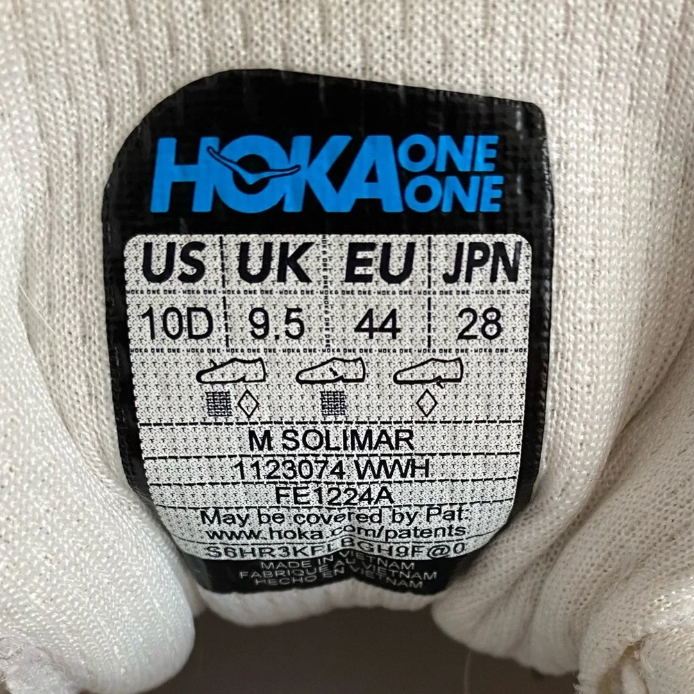 Men's Hoka Solimar White -- Size 10 - EUC! - Picture 8 of 10